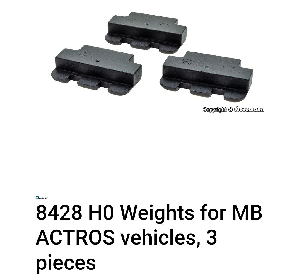 Viessmann Car Motion Weights For MB Actros 8428 HO Scale