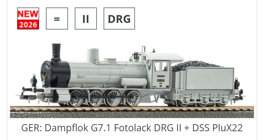 Piko DRG G7.1 Steam Locomotive 27512 HO Scale DCC Ready