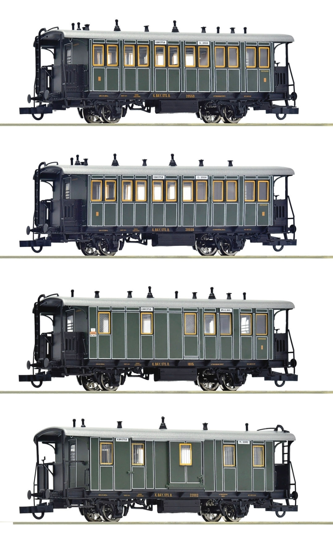 Roco Kbay Passenger Car Set 6200197 HO Scale DC