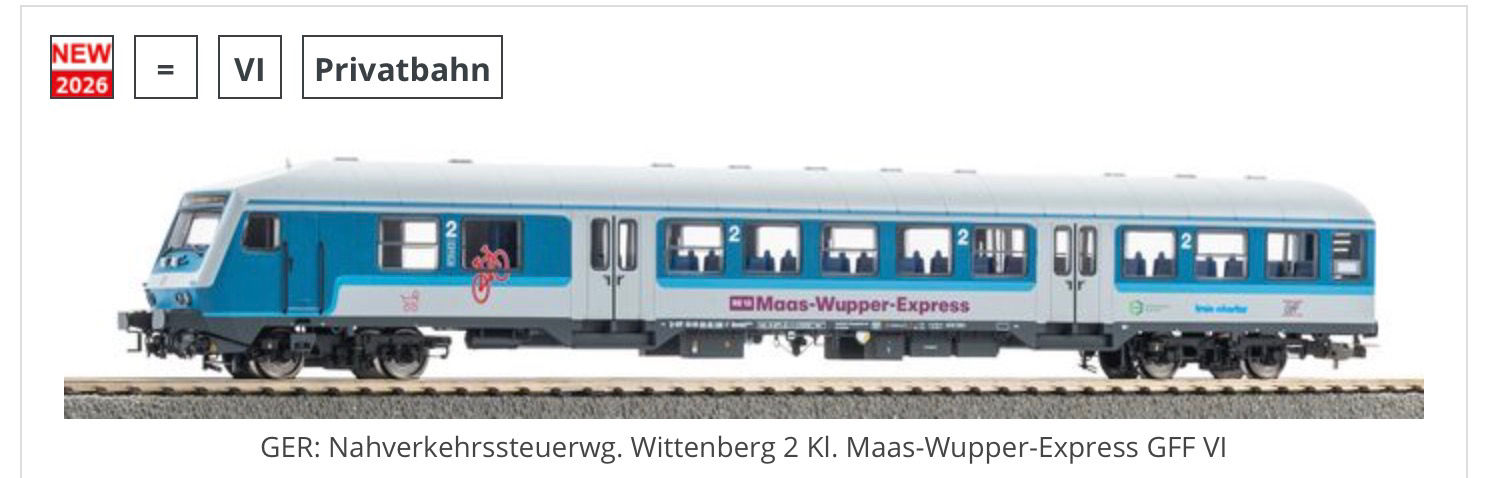 Piko Wittenberg passenger car 58528 HO scale DC