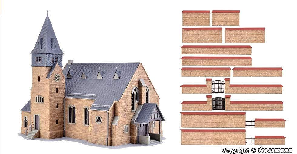 Thumbnail: Kibri Kirche aus dem Westerwald 39766 HO scale