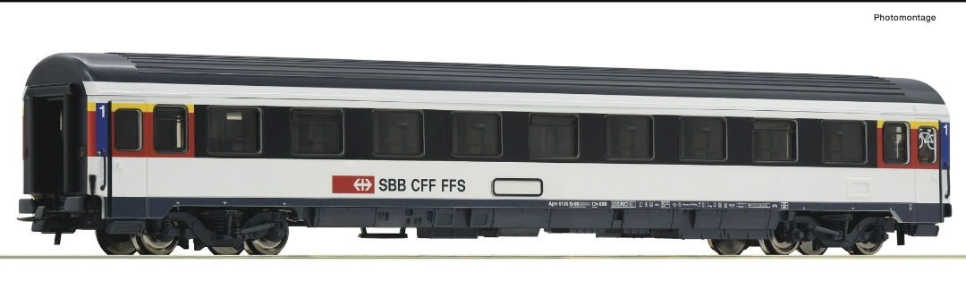 Roco SBB CFF Passenger Car 54166.b HO Scale DC