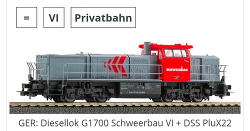 Piko G1700 Diesel Locomotive 59178 HO Scale DCC Ready | Mysite