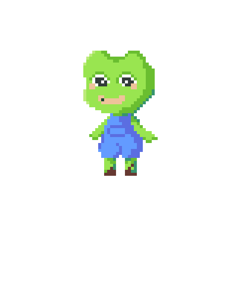 Pepe Idle Chacacter desing -  Sapo pepe pixel em animação de idle