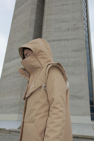 Winter unisex waterproof coat and external hood