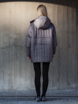 Silver Grey winter Jacket Tier
