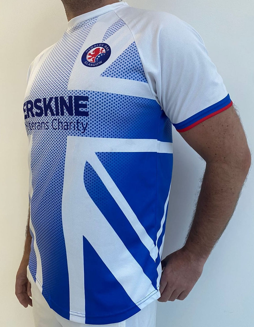 Thumbnail: OSWALDS WHITE UNION JACK SPORTS TOPS