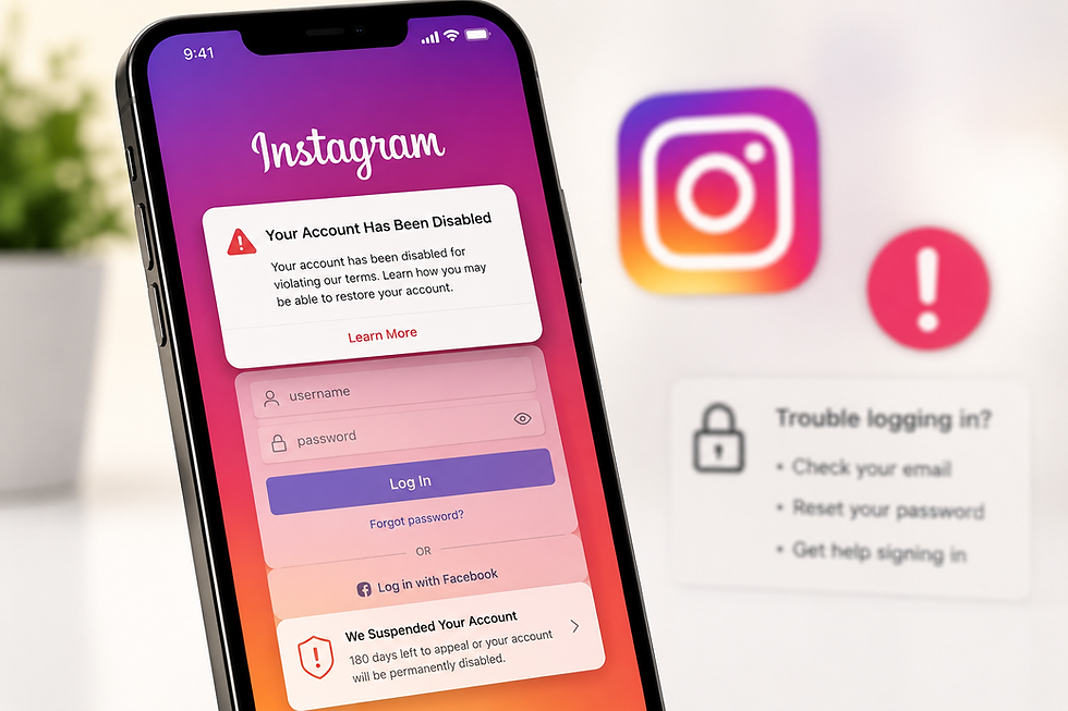 Instagram permanently disabled account