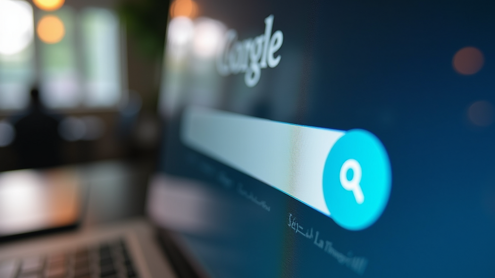 Close-up of a computer screen showing a social media search engine