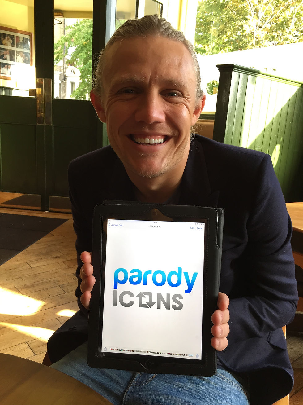 Jimmy Bullard poses with his new log