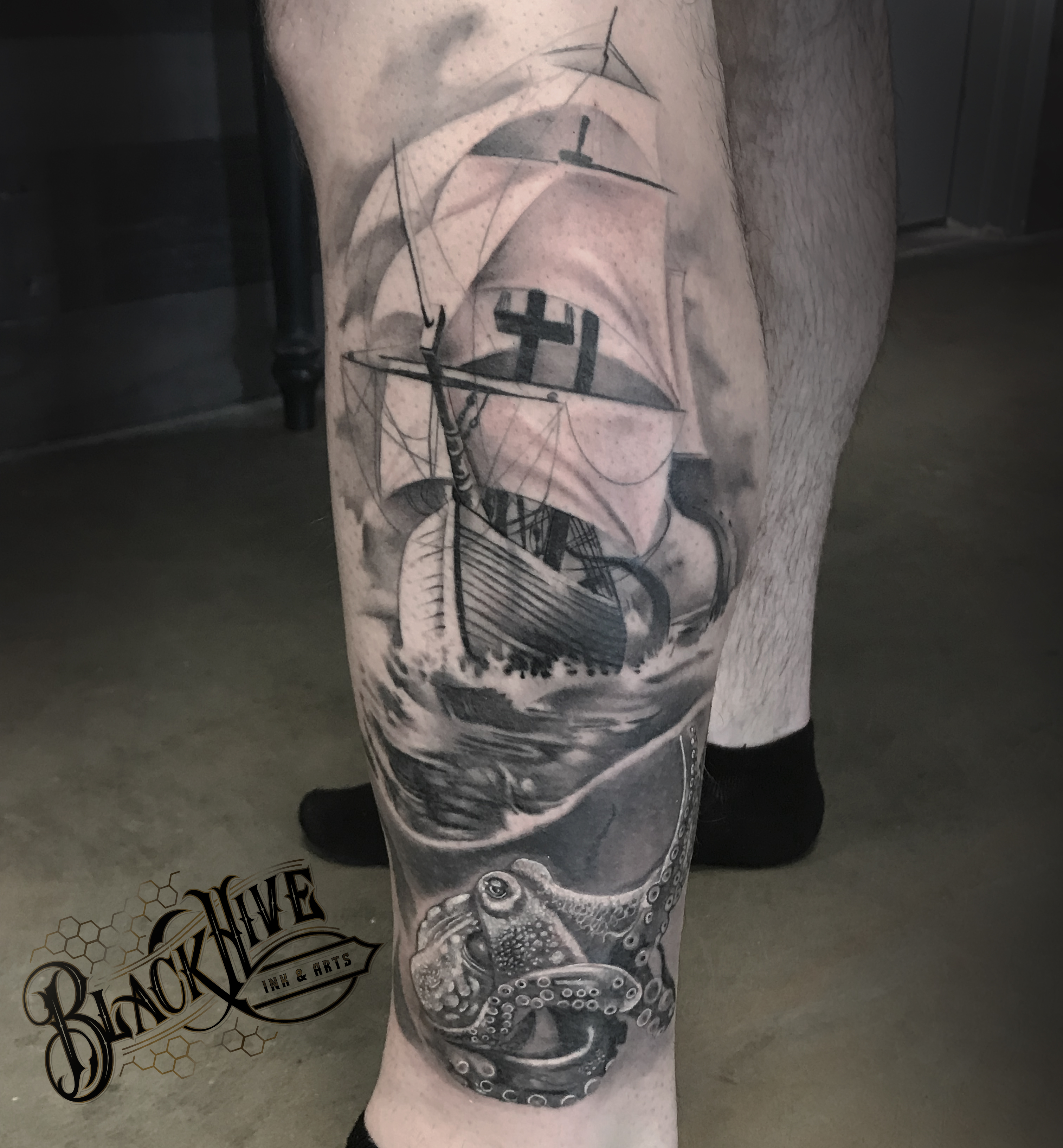 Pirates Of The Caribbean Black Pearl Tattoo