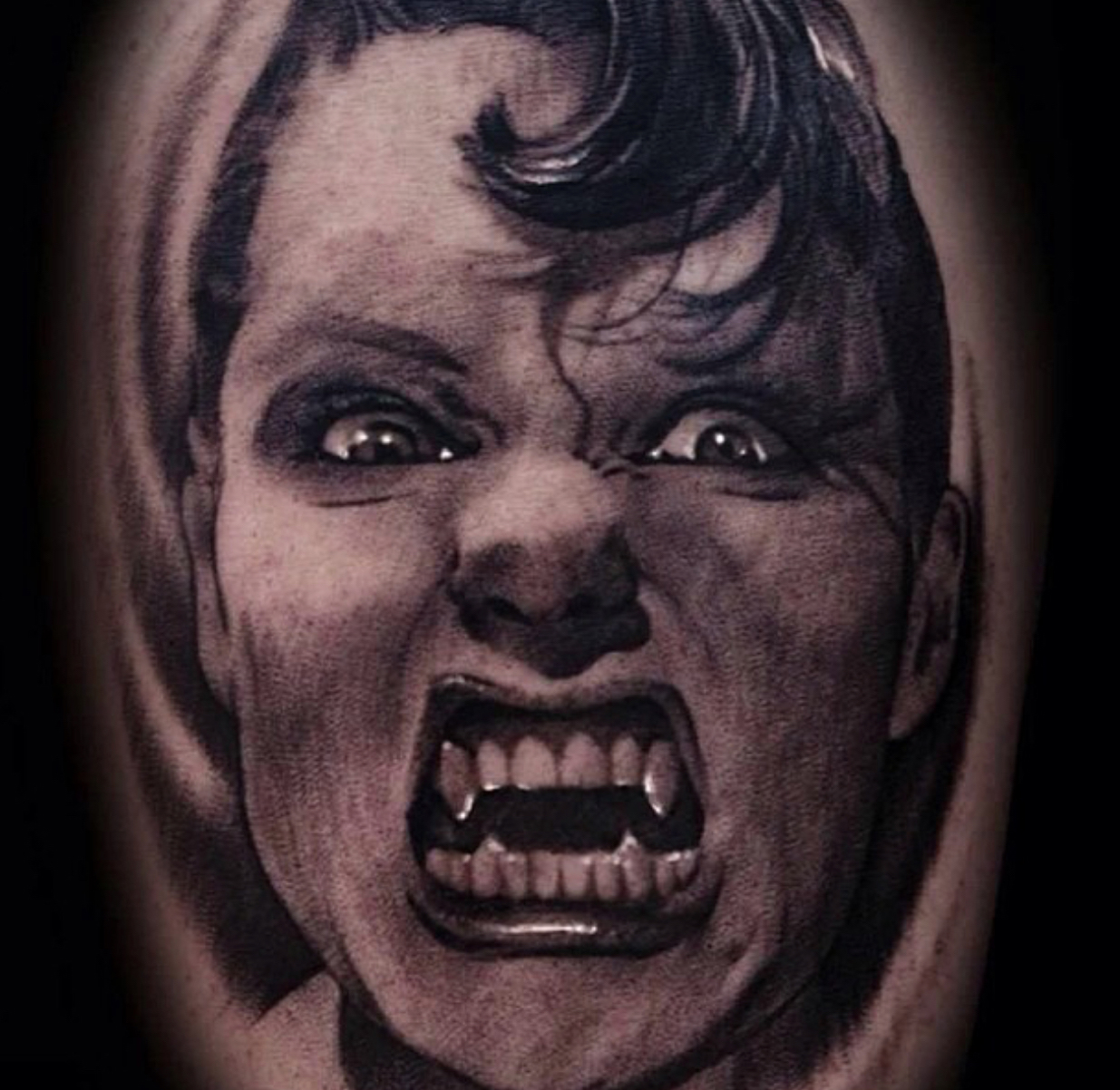 horror tattoo portrait