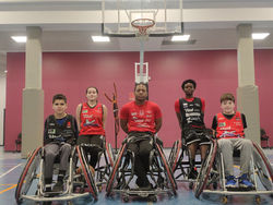 Irene Basoco, Paulino Abena, Xabi Twum, Unai López de Munain eta Souleimane Bensliman Espainiako selekzioarekin