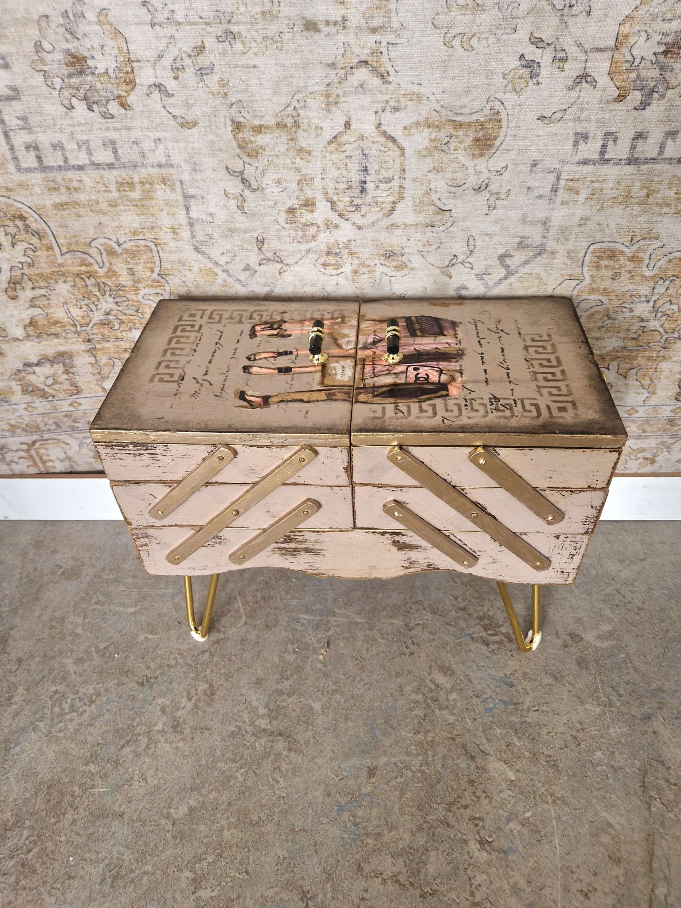 Vintage look Zaaidoos/ sieradendoos