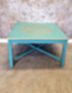 Thumbnail: India Ibiza salontafel in turquoise met goud 