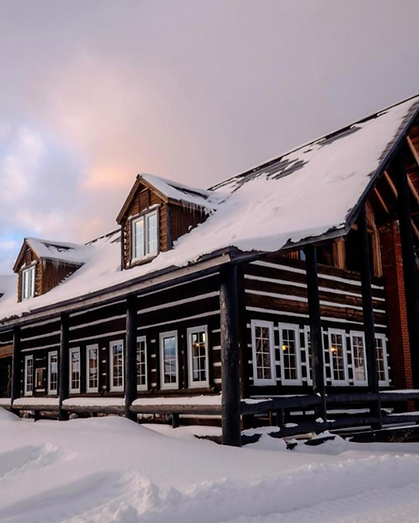 Margo's Garden farmstay looking warm and cosy covered in snow in Hokkaido, Japan