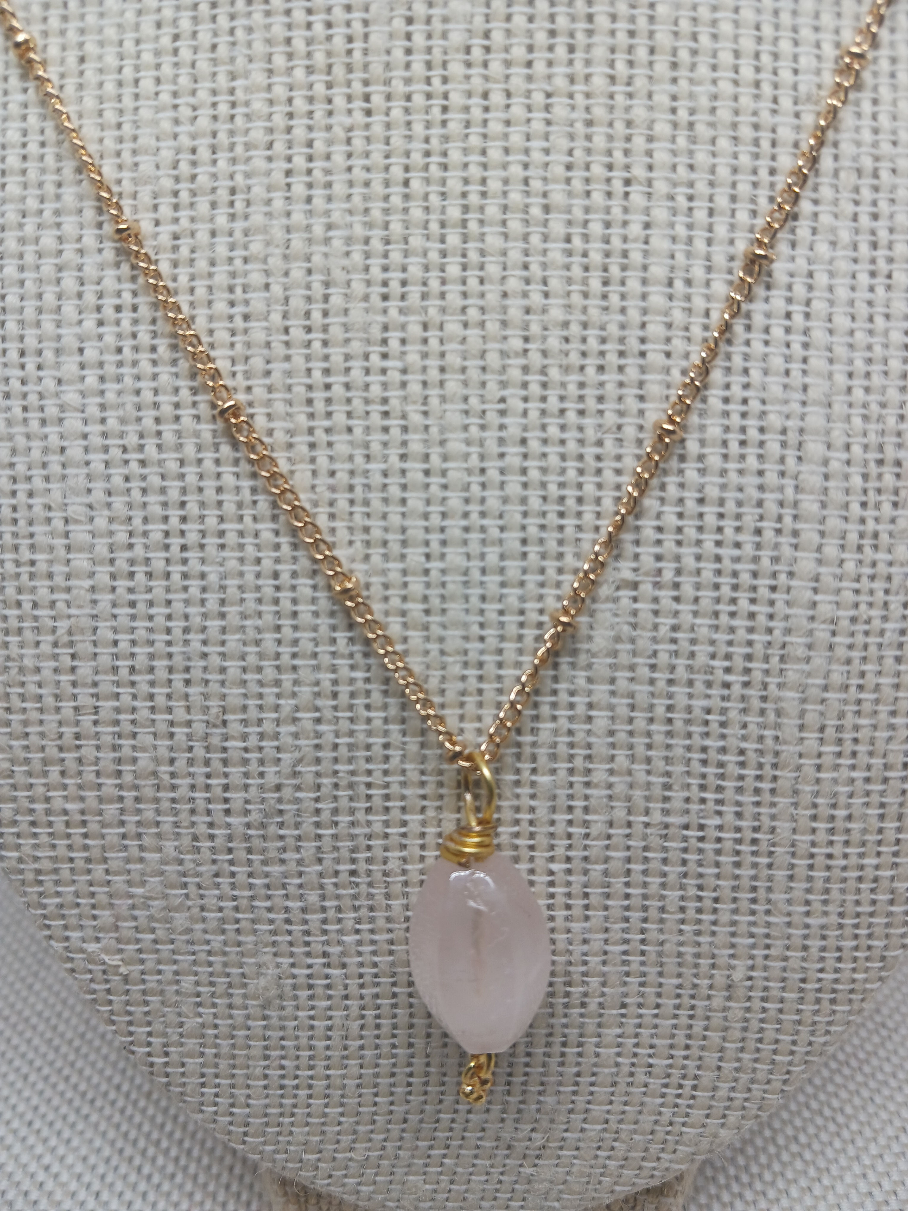 Rose quartz necklace
