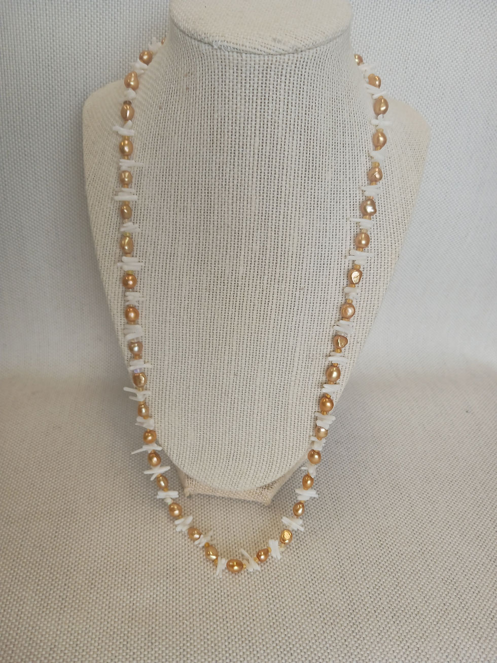 Thumbnail: Luxurious Golden Pearl 27" Sautoir 