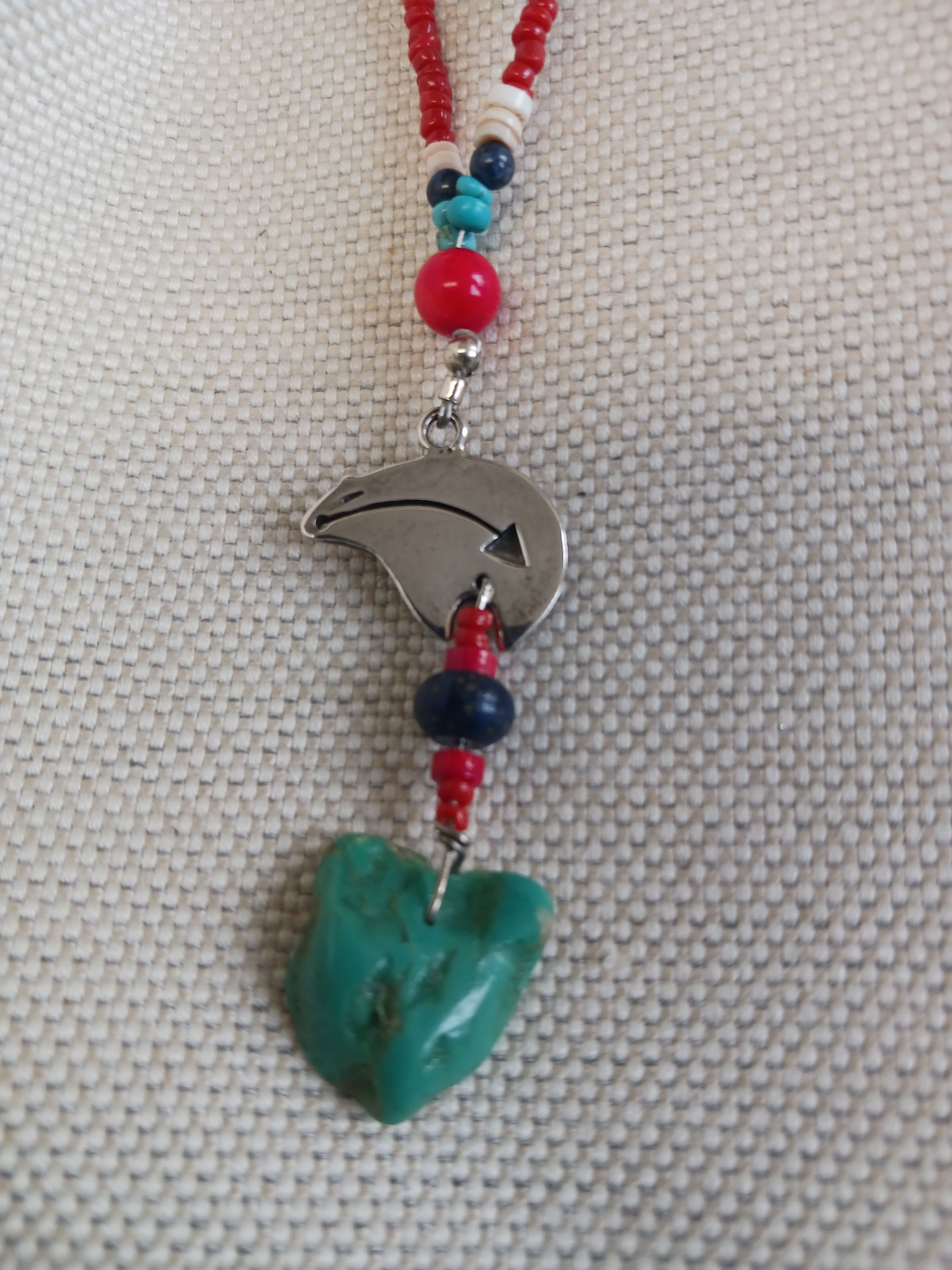 Zuni bear fetish necklace 