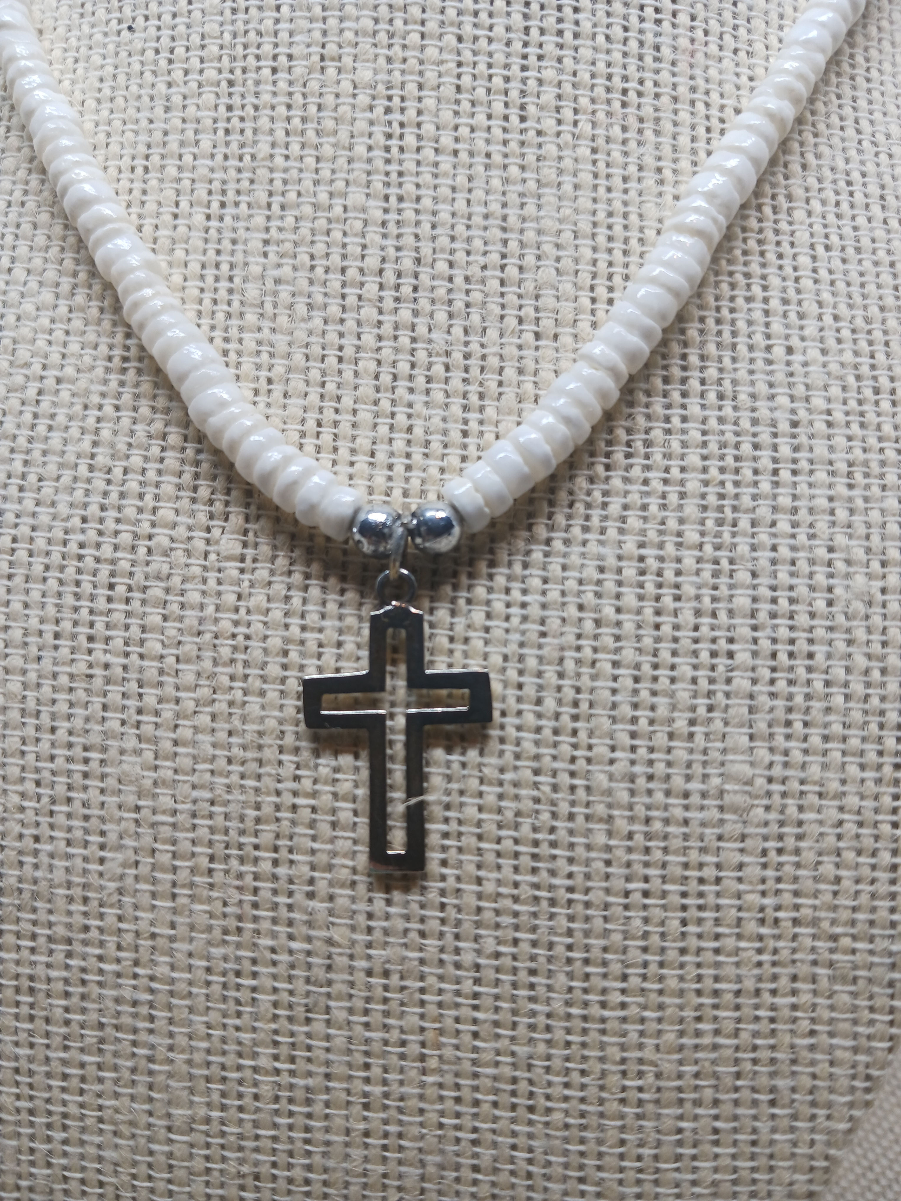 Hawaiian shell cross necklace