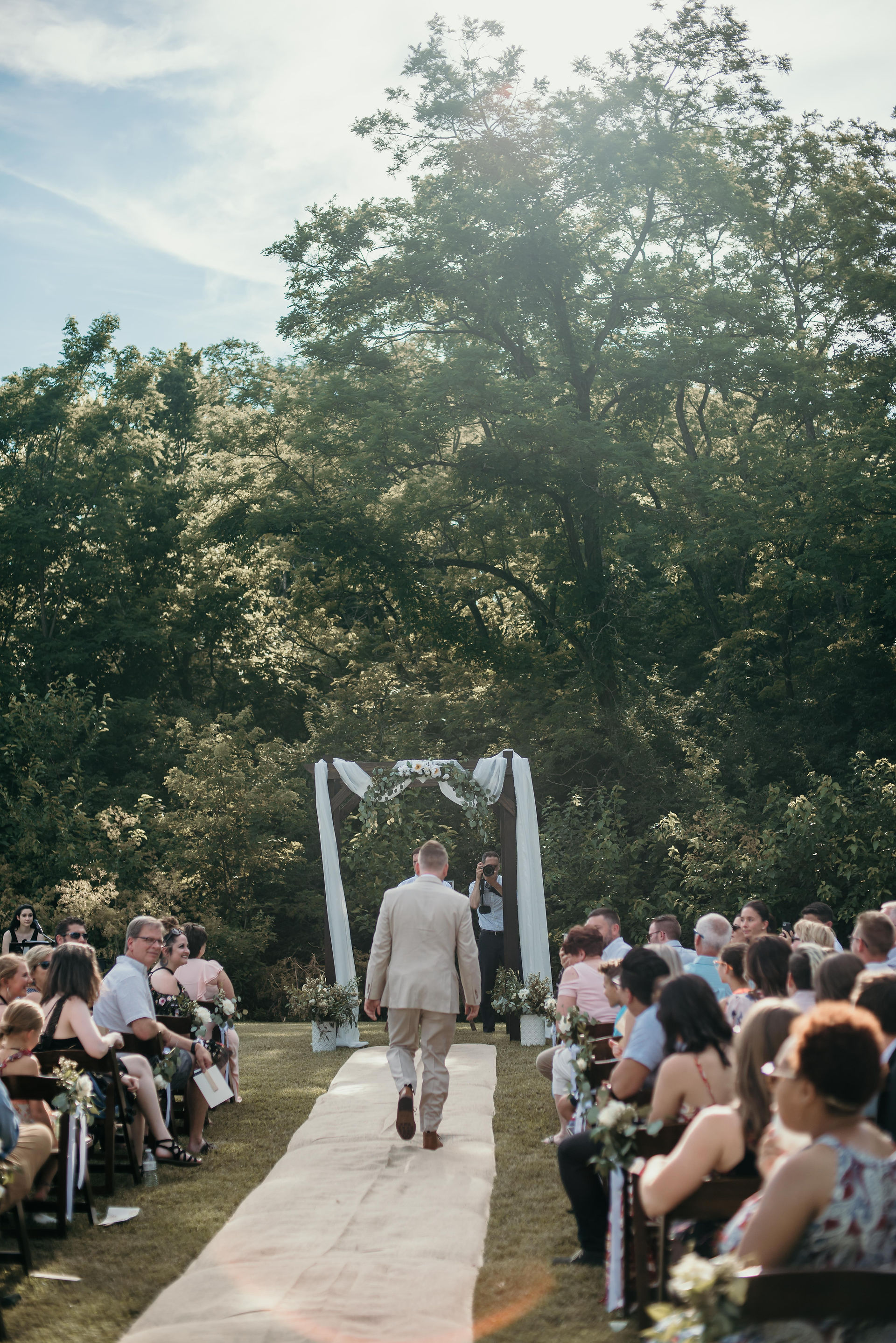 Cincinnati Ohio Mason ceremony wedding groom