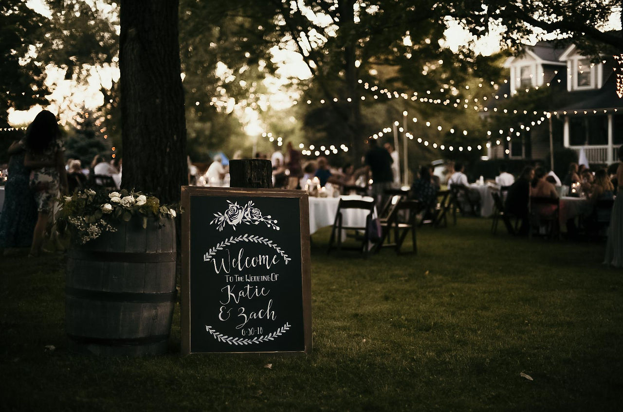 Reception Details Welcome Sign