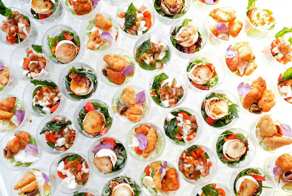 Private chef cocktail bites for luxury events and villa catering
