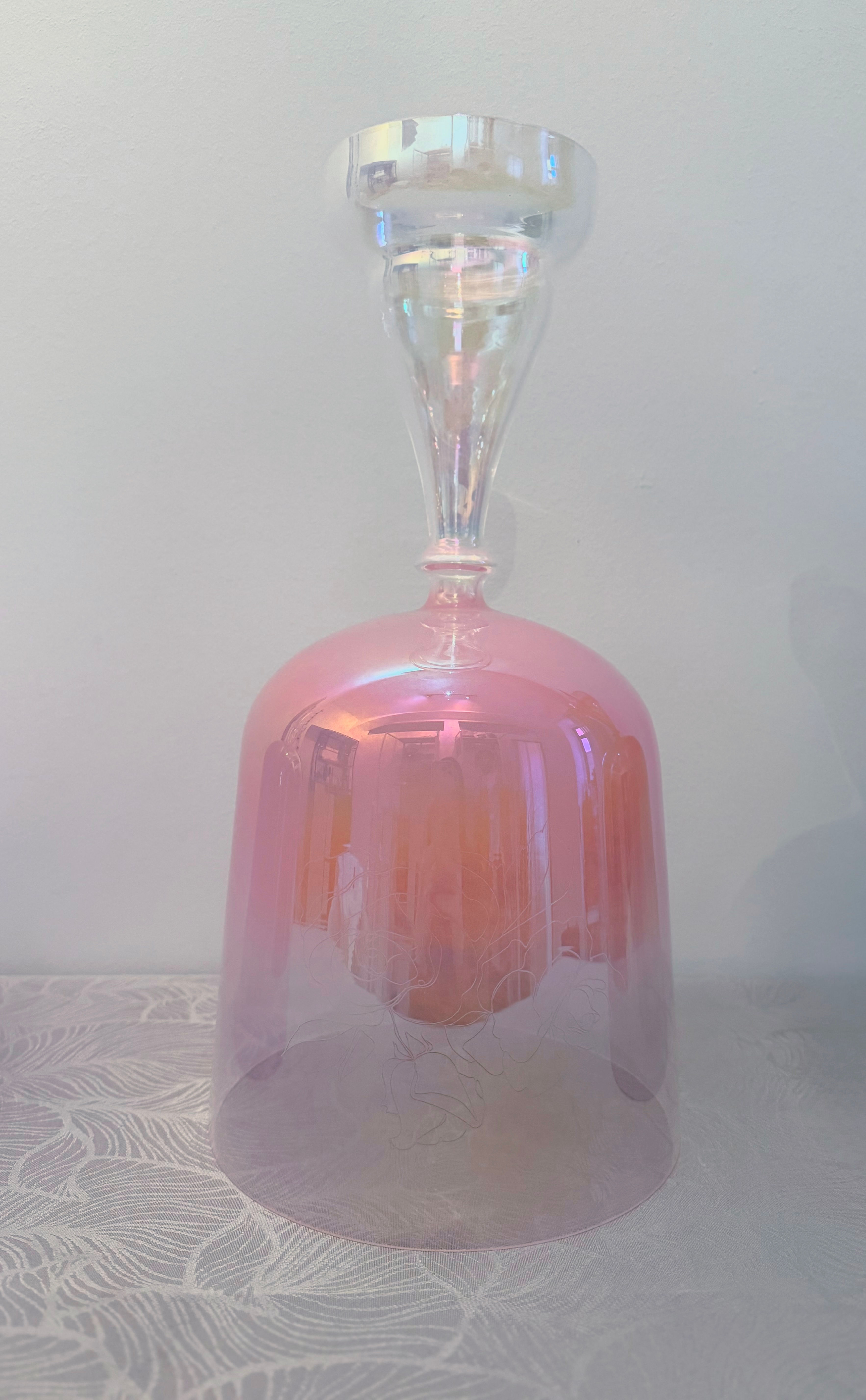 I AM The Rose of the Heart - engraved Crystal Singing Bowl Grail plus bag