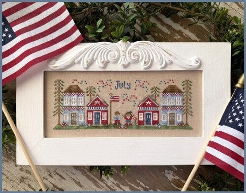 July Mini Village, Country Cottage Needleworks