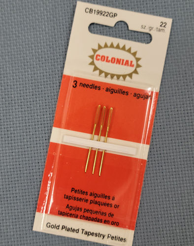Gold Colonial Tapestry Petite Needles size 22