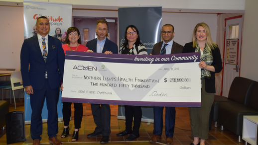 Acden Proudly Supports the Northern Lights Health Foundation by Donating $250,000 to the Gratitude C