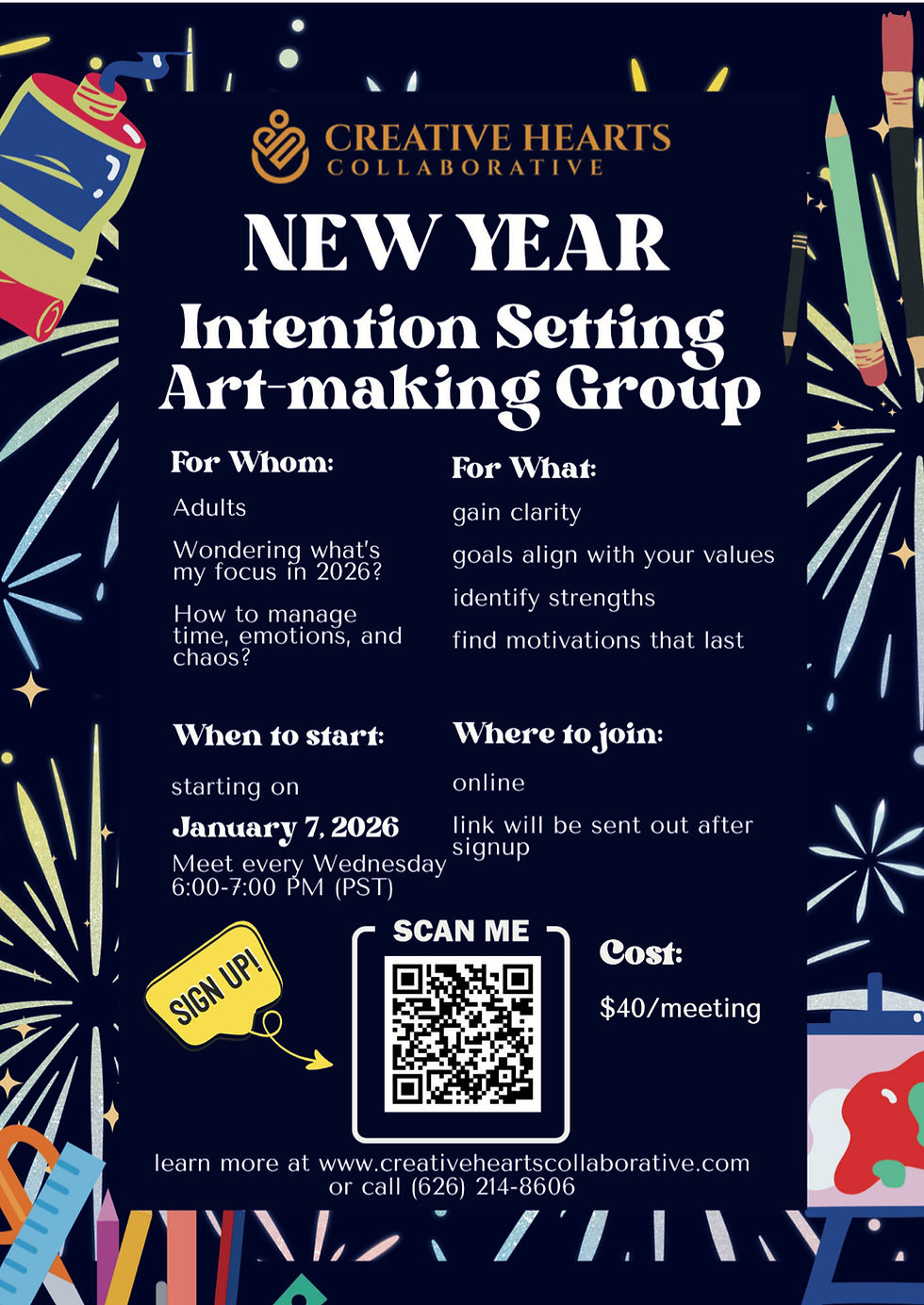 New Year Intention Setting Open Group Led by an Art Therapist