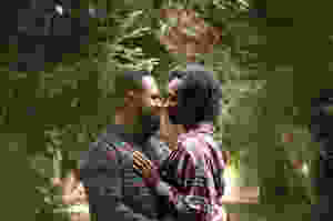 Couple about to kiss