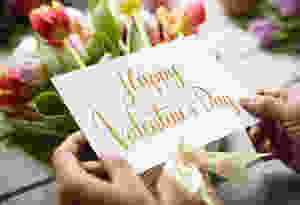 Valentine's Day Card with tulips