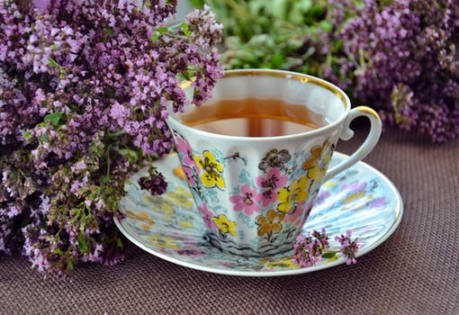 Cup of tea in a china cup
