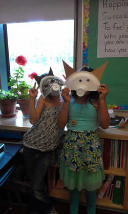 Wolf masks made at Natanaqed