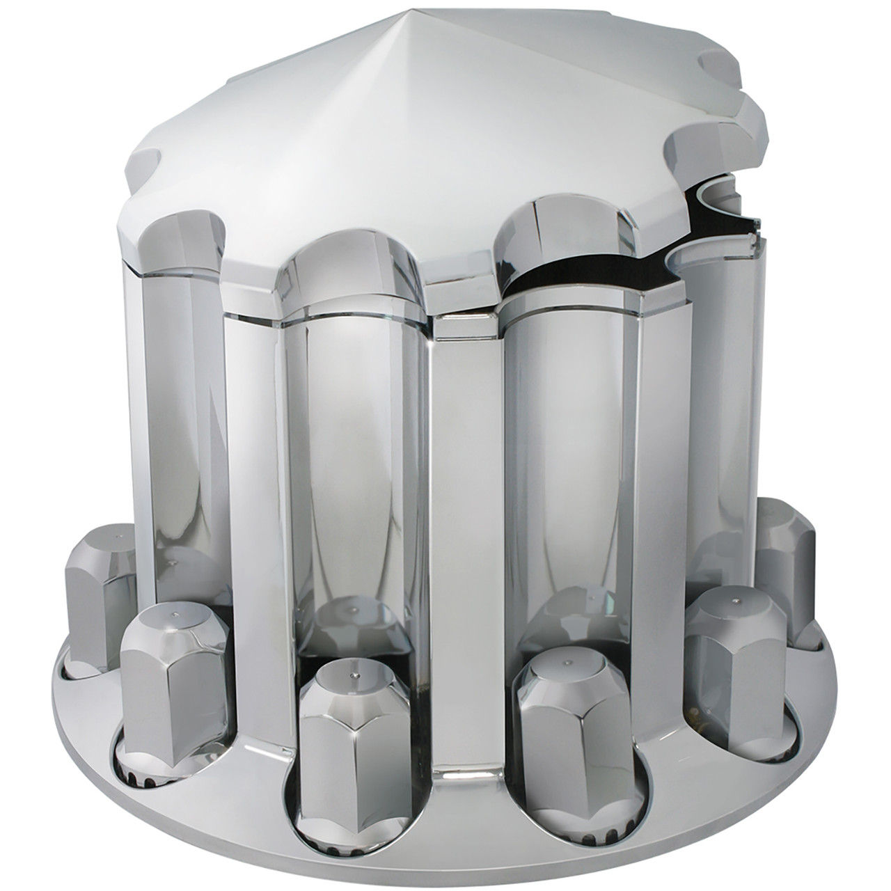 40193 Chrome Plastic Rear Axle Cover Sets with Locking Tabs