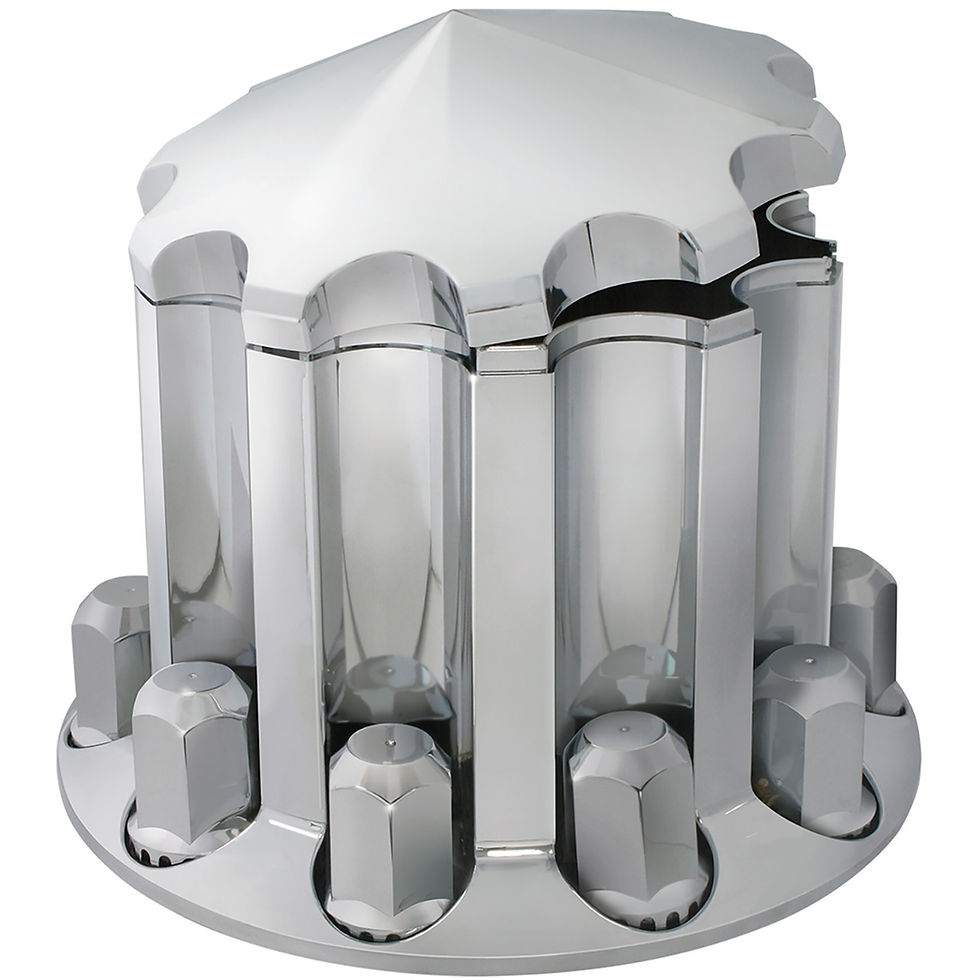 40193 Chrome Plastic Rear Axle Cover Sets with Locking Tabs