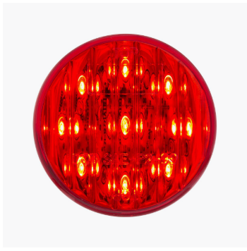 9 LED 2" Round Light (Clearance/Marker) - Red LED/Red Lens