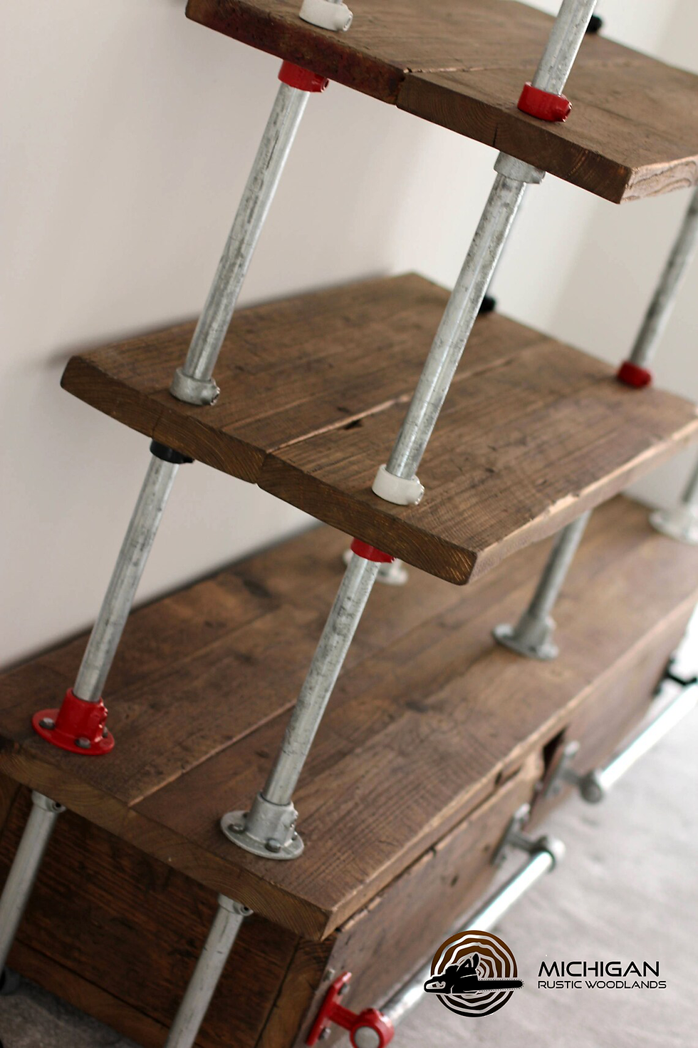 Thumbnail: Galvanized Steel Pipe Industrial Open Wardrobe Room System