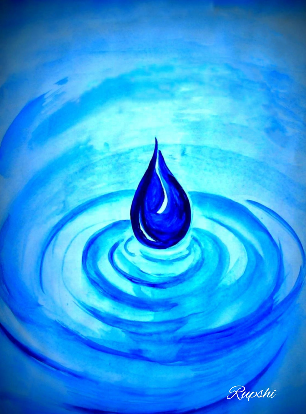 a blue drop