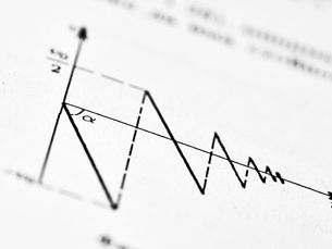 Ein Diagramm bzw. Graph, schwarz-weiß dargestellt