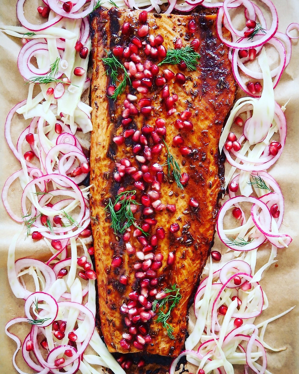 Pomegranate Glazed Salmon