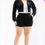 Thumbnail: Plus Size Velour Crop Zip Up Hoodie And Shorts Set
