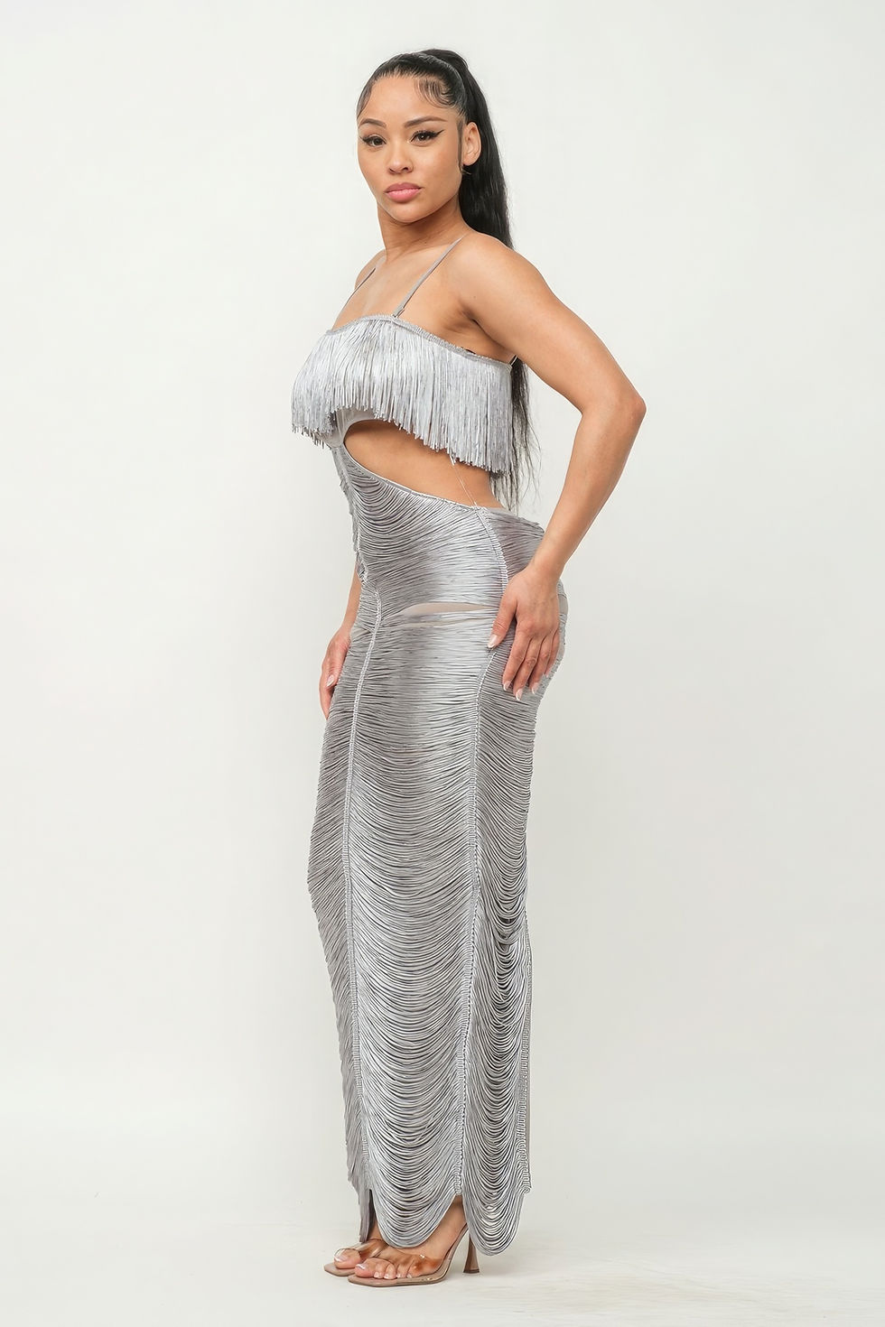 Thumbnail: Lux Fringe Maxi Dress