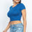 Thumbnail: Short Sleeve Roundneck Crop Top