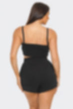 Thumbnail: Front Oversized Bow Twisted Tie Top And Shorts Set