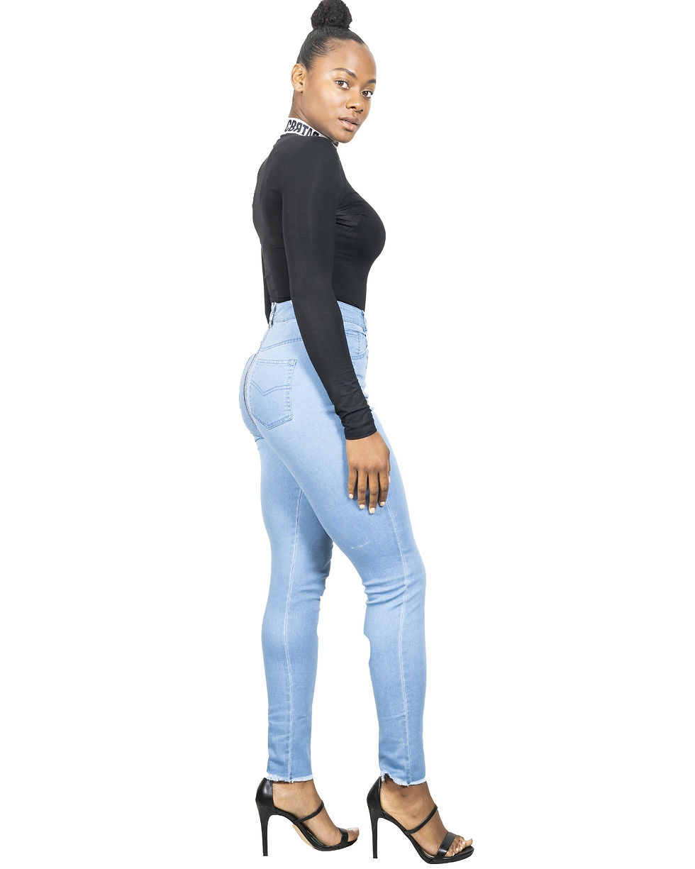 Thumbnail: Rear Zipper Skinny Jeans