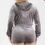 Thumbnail: Plus Size Velour Crop Zip Up Hoodie And Shorts Set