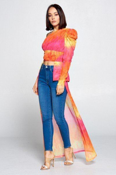 Thumbnail: Tie Dye One Shoulder Top